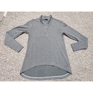 Merrell Women's L Indira Snap Placket Pullover Shirt Athletic Hi Low Hem Pattern